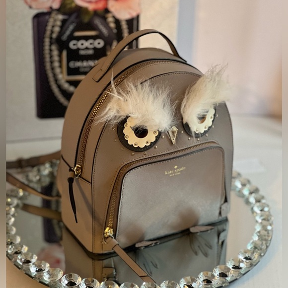 Kate Spade Gray Owl Mini Backpack like new condition - Picture 6 of 16